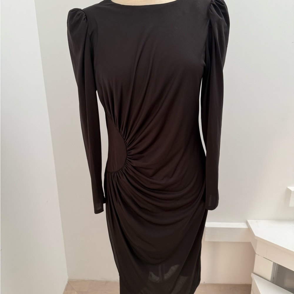 Elegant Black Vintage 1990’S Long Sleeve Dress
